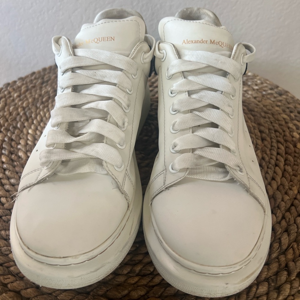 Alexander McQueen Ivory Lace-Up Sneakers